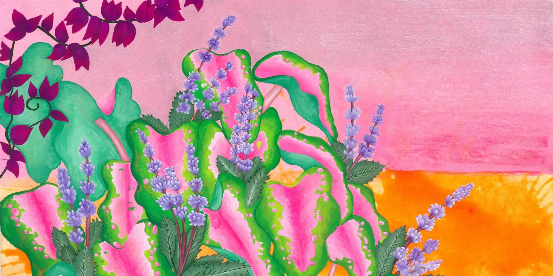 Colorful botanical painting.